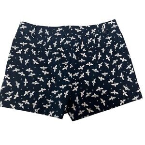 Loft Riviera Shorts Size 10 Navy Blue Bumble Bee Print Cotton Blend Summer EUC‎